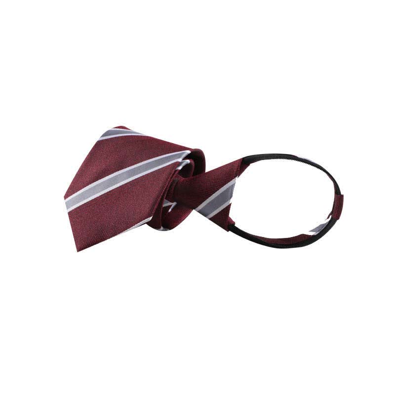 Cravate rayée à fermeture éclair pour homme