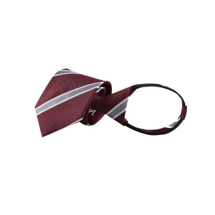 Cravate rayée à fermeture éclair pour homme