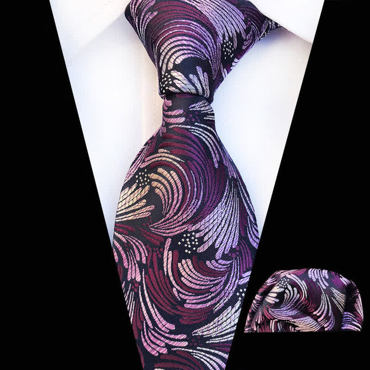 Lot de 2 cravates à motif de vagues éclaboussantes pour homme