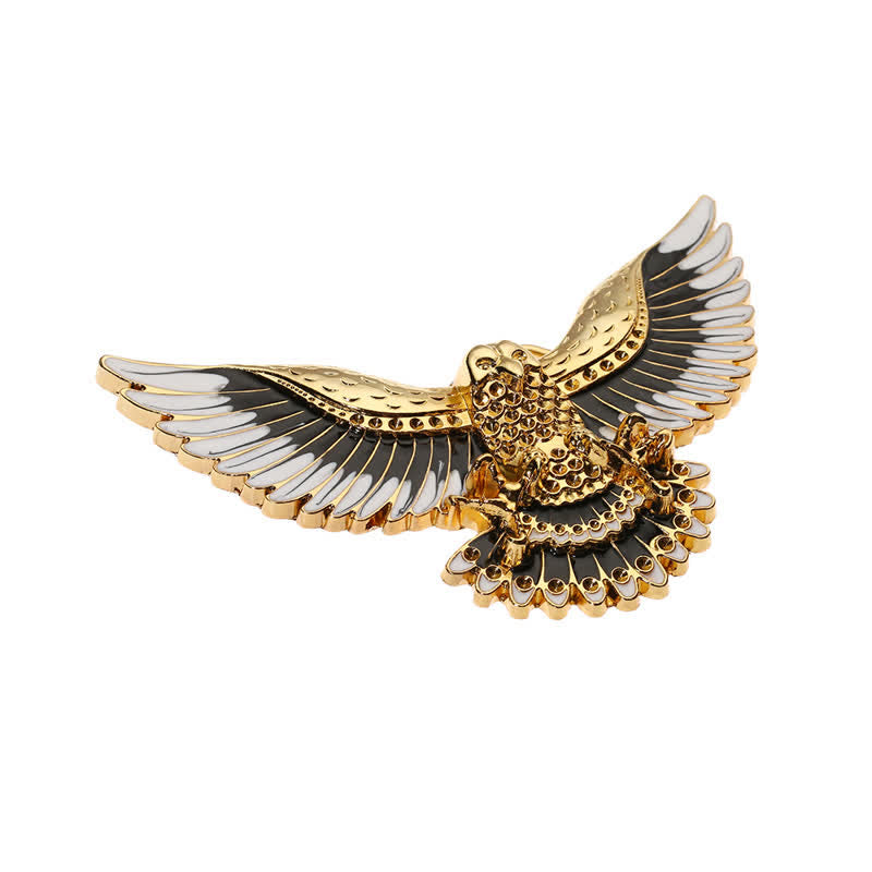 Ceinture en cuir à boucle pour homme avec ailes déployées et motif aigle royal