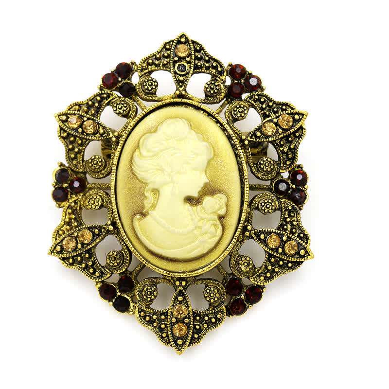 Broche victorienne classique à camée pour femme
