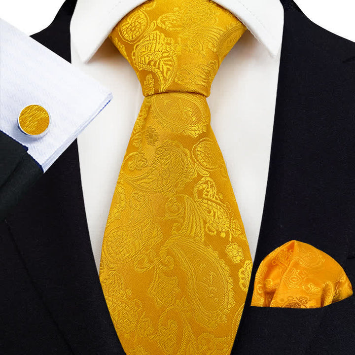 Ensemble de 3 cravates à motif cachemire exotique pour homme