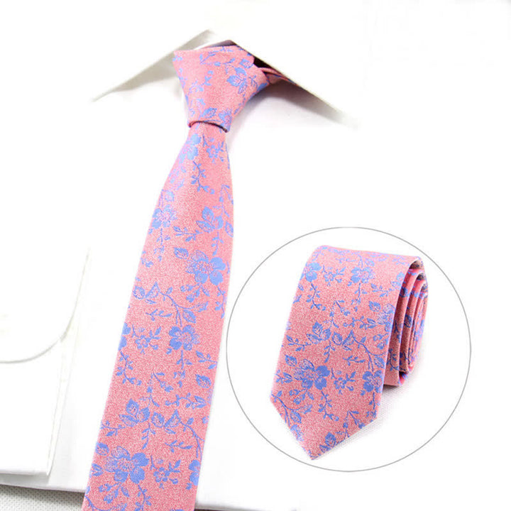 Cravate à petites fleurs printanières pour homme