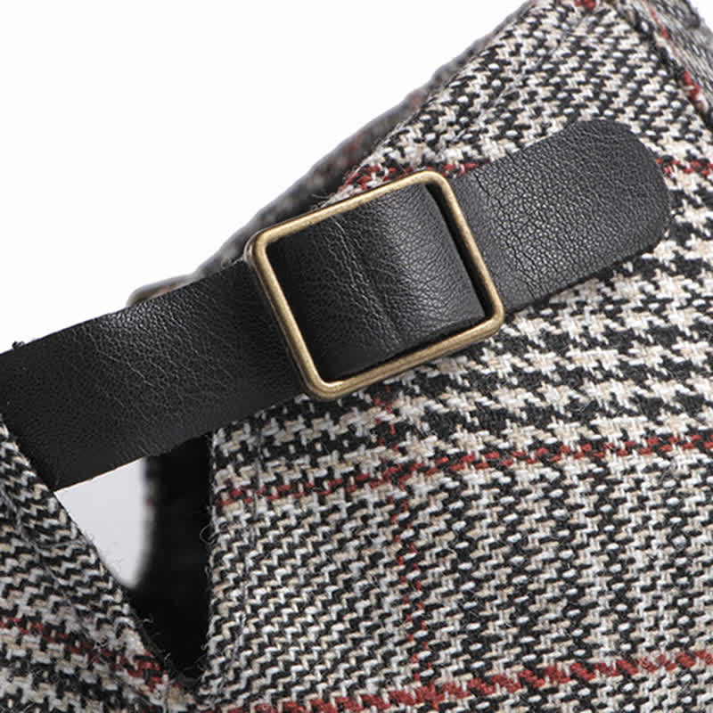 Béret à carreaux classique Casquette plate Cabbie