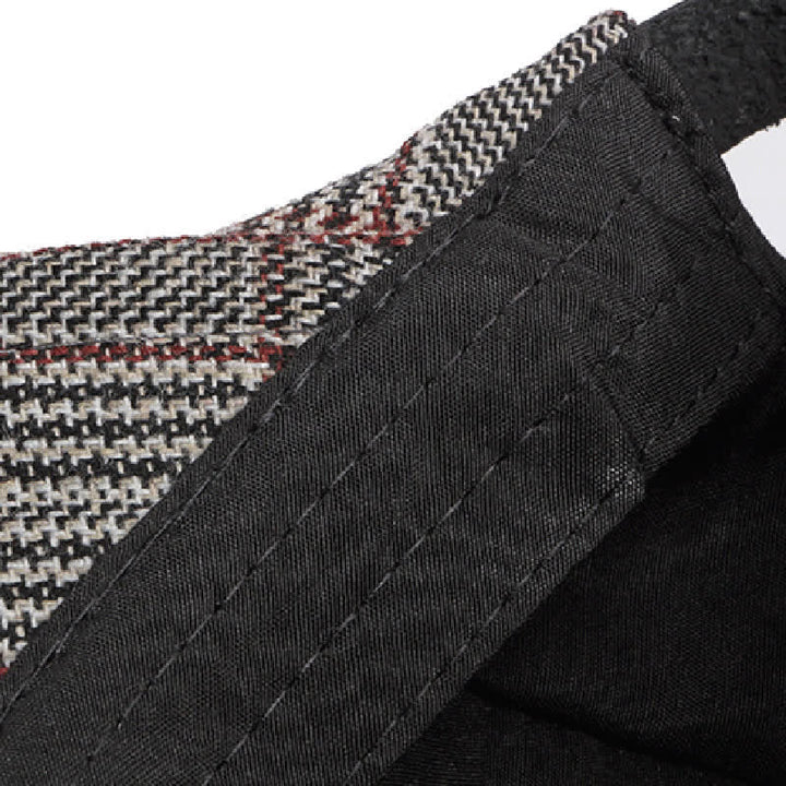 Béret à carreaux classique Casquette plate Cabbie