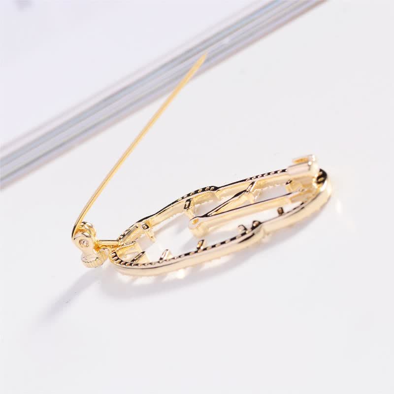 Broche Horloge Abstraite Unisexe à Temps Inversé