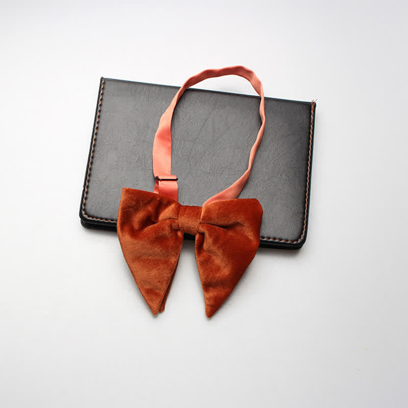 Nœud papillon de mariage surdimensionné en velours pour homme