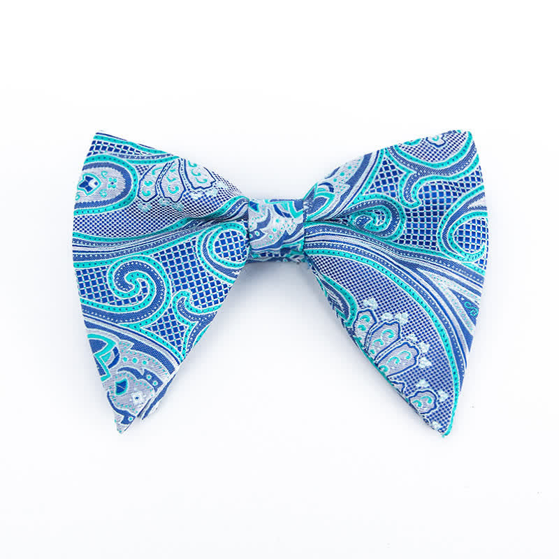 Nœud papillon surdimensionné à imprimé cachemire coloré pour homme