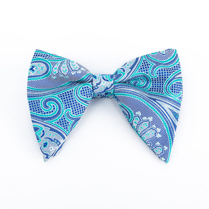 Nœud papillon surdimensionné à imprimé cachemire coloré pour homme