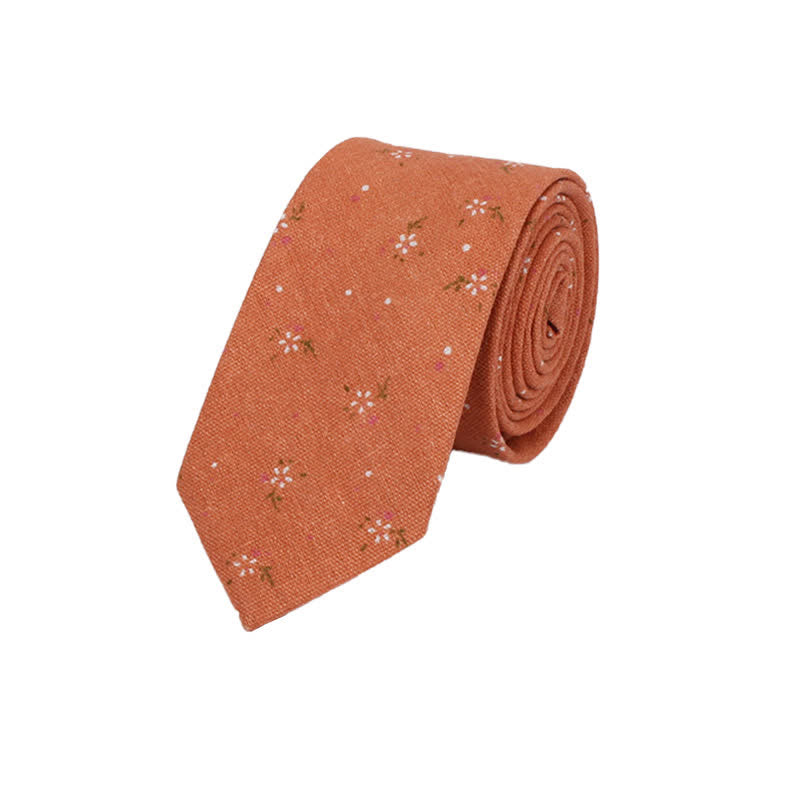 Cravate fine élégante à motif floral pour homme