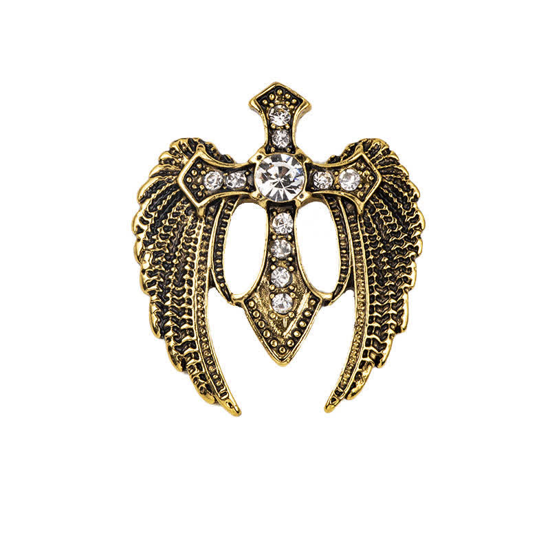 Broche en forme de croix pour homme Soar In Faith Wings
