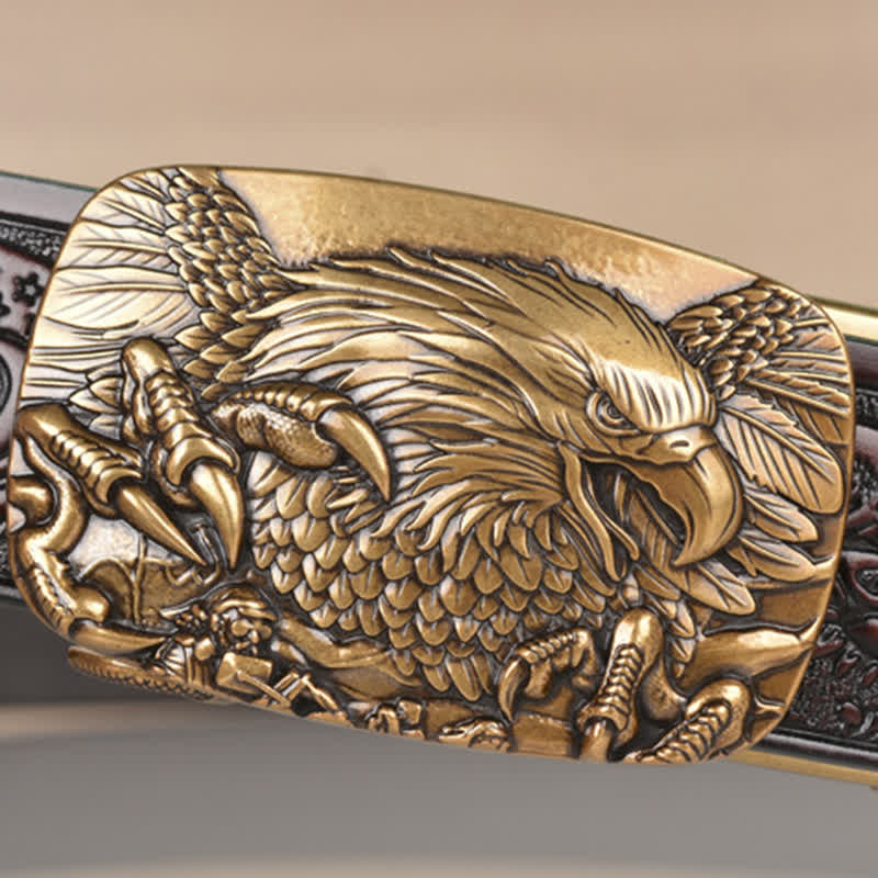 Ceinture en cuir à boucle automatique pour homme Mighty Eagle Sharp Claw