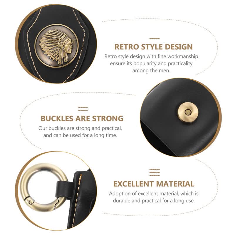 Sac ceinture rétro en laiton avec bouton pression magnétique pour téléphone portable