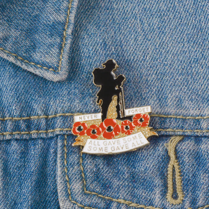Broche coquelicot unisexe commémorative du soldat britannique