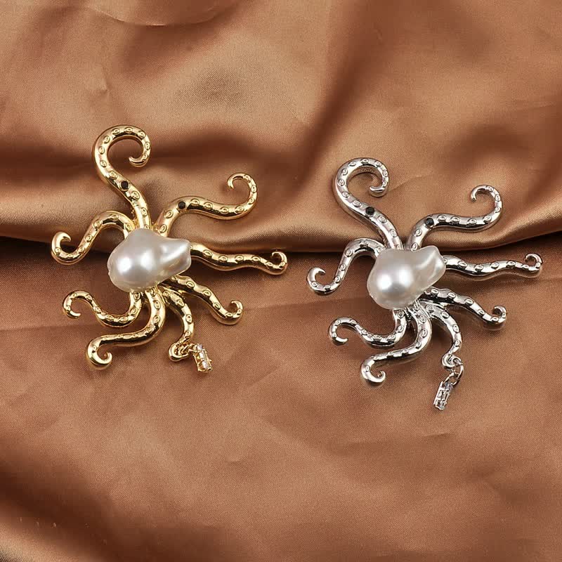 Broche unisexe en perles de grande taille avec poule tropicale