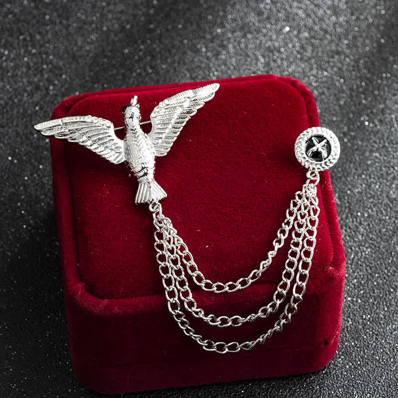 Broche chaîne Victory Bird pour homme
