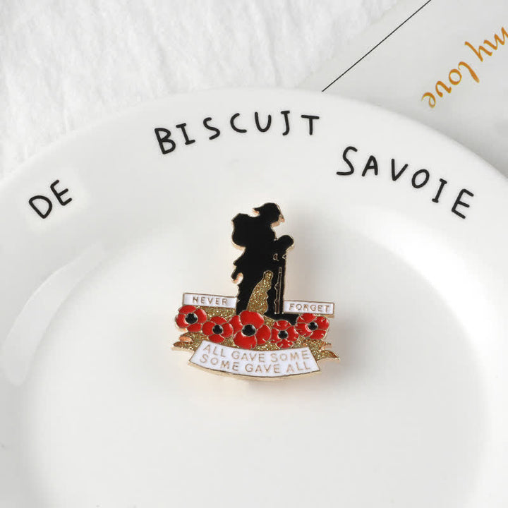 Broche coquelicot unisexe commémorative du soldat britannique