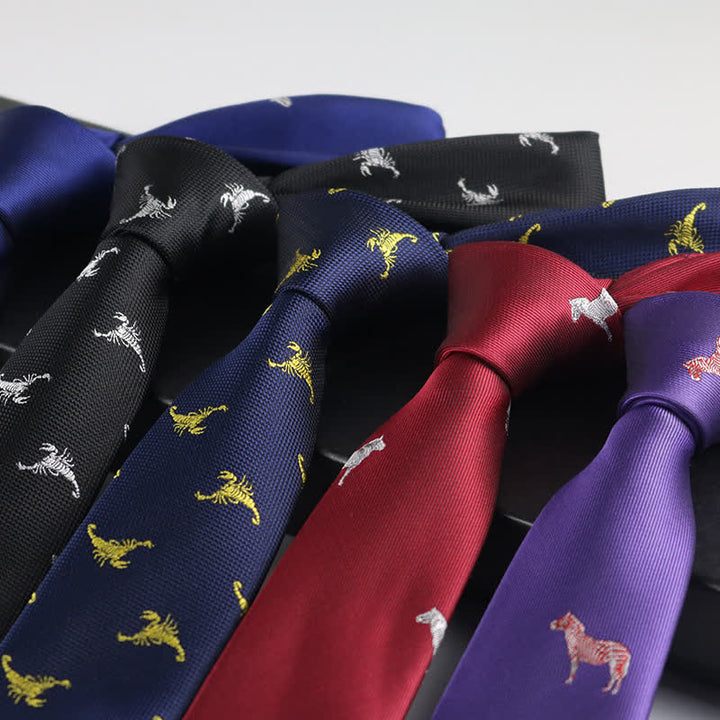 Cravate pour homme à motifs animaliers amusants