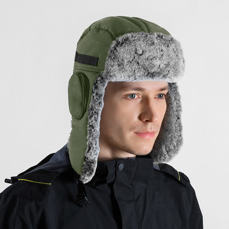 Ensemble de chapeau de trappeur en fausse fourrure avec casquette d'aviateur unisexe pour l'extérieur