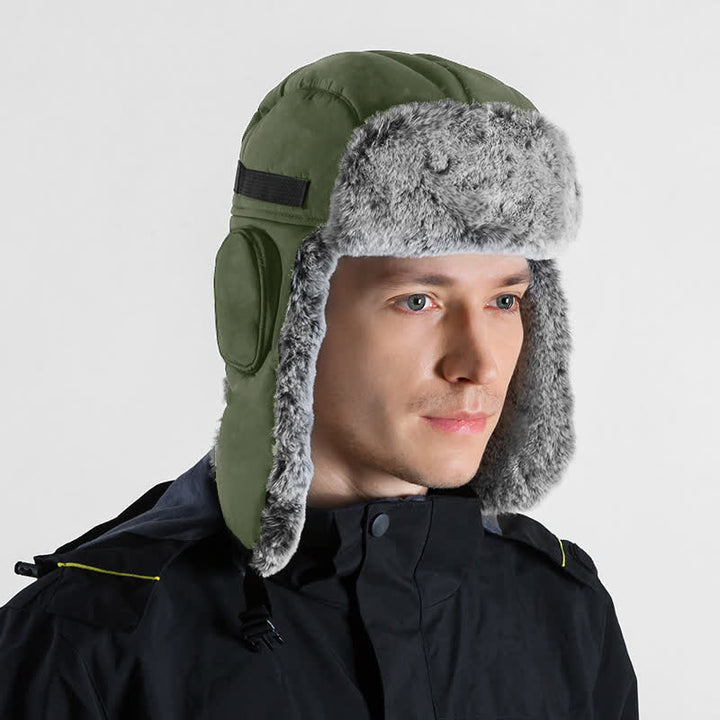 Ensemble de chapeau de trappeur en fausse fourrure avec casquette d'aviateur unisexe pour l'extérieur