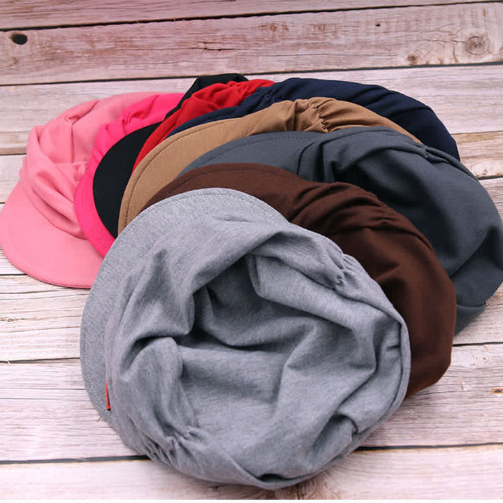 Casquette de baseball plissée à bord souple pour femme