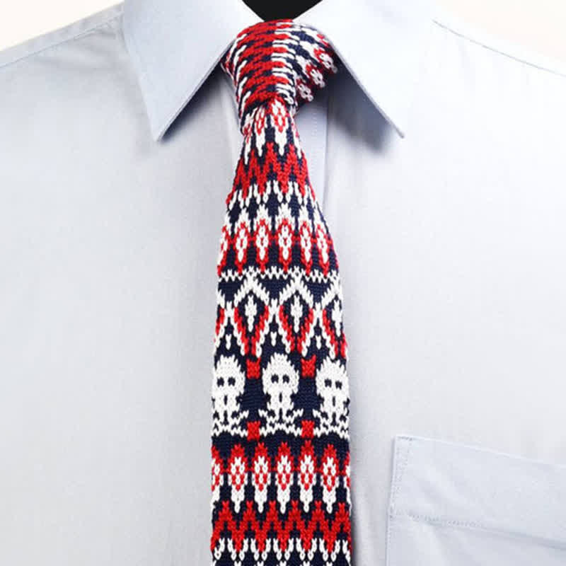 Cravate fine en tricot exotique pour homme
