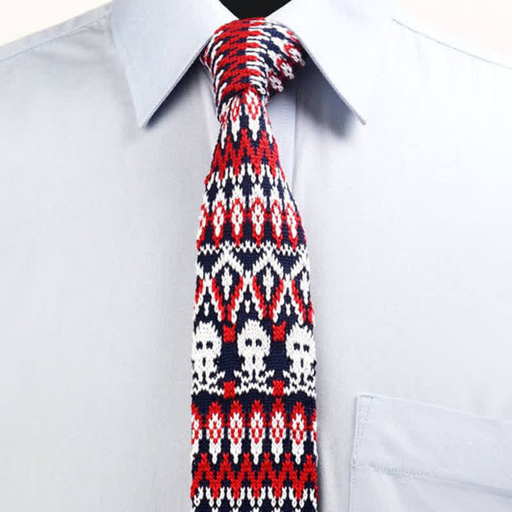 Cravate fine en tricot exotique pour homme