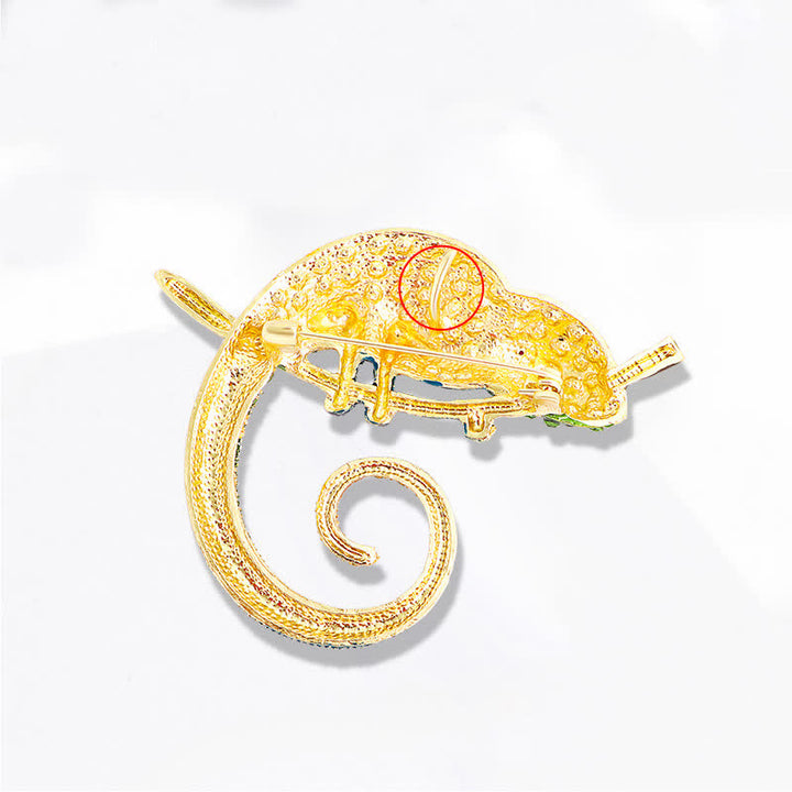 Broche Lézard Caméléon Coloré pour Femme
