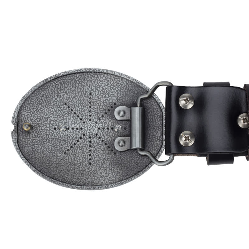 Ceinture en cuir à boucle pour homme avec tête d'aigle à tête blanche et drapeau américain