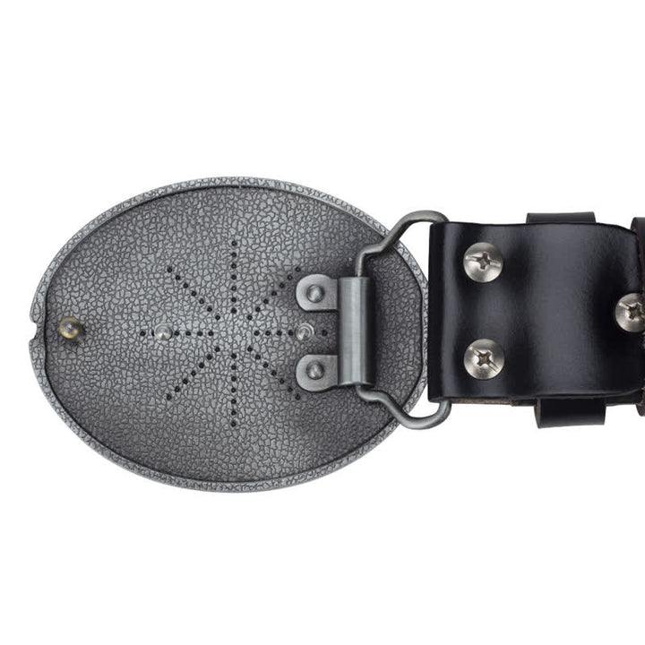 Ceinture en cuir à boucle pour homme avec tête d'aigle à tête blanche et drapeau américain