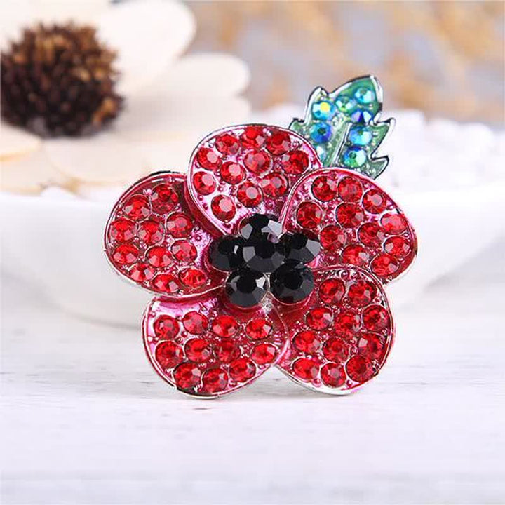 Broche coquelicot rouge splendide pour femme