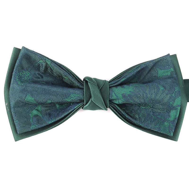 Nœud papillon élégant à motif floral et botanique pour homme