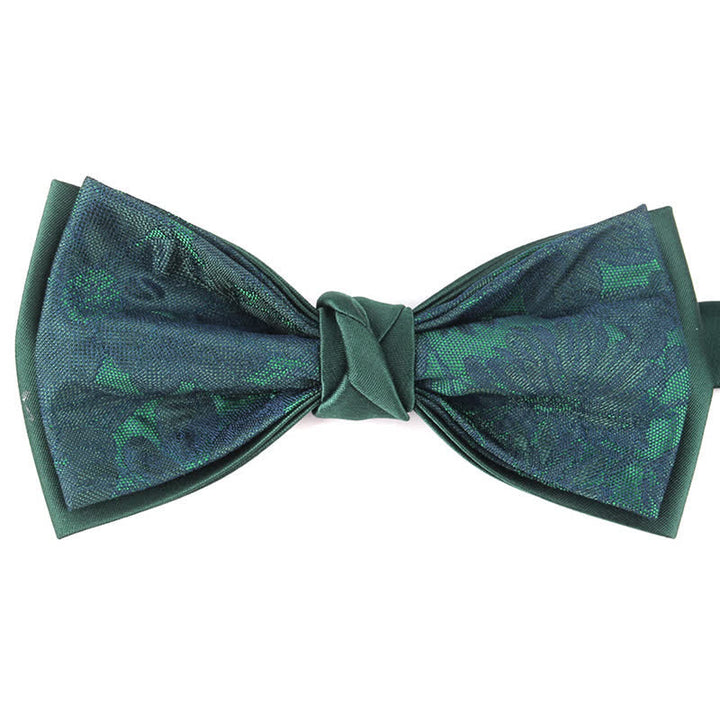 Nœud papillon élégant à motif floral et botanique pour homme