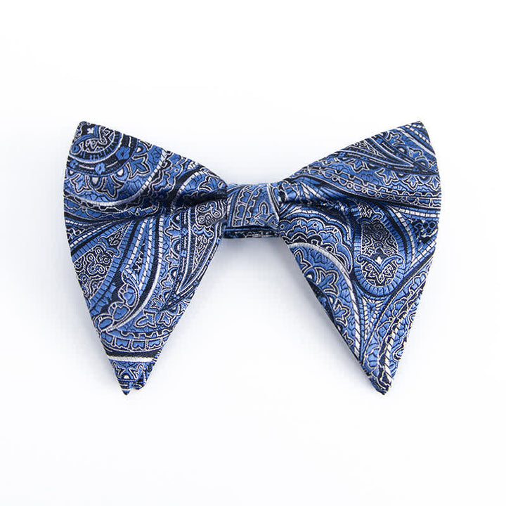 Nœud papillon surdimensionné à imprimé cachemire coloré pour homme