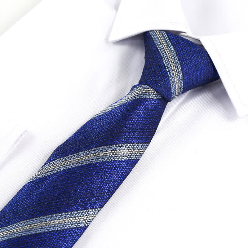 Cravate moderne à rayures texturées pour homme 