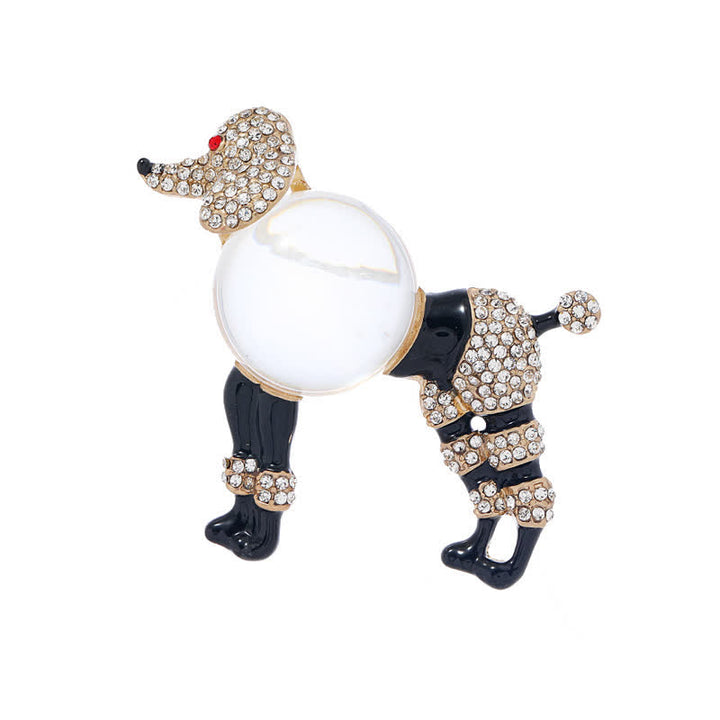 Broche créative pour femme en forme de caniche Jelly Belly