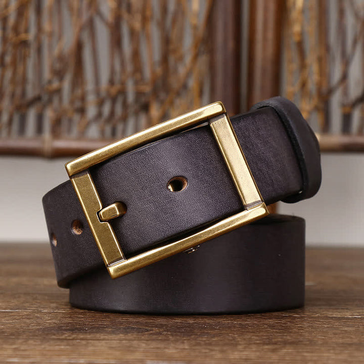 Ceinture en cuir robuste pour homme avec détails cloutés
