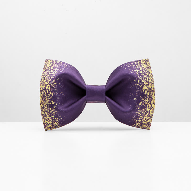 Nœud papillon pour homme, ciel nocturne resplendissant violet