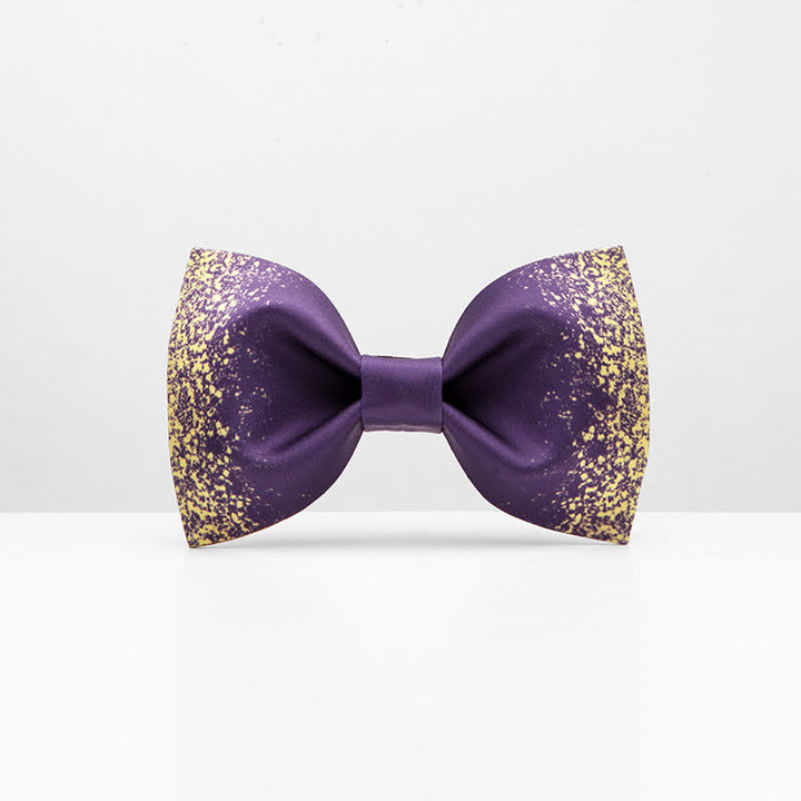 Nœud papillon pour homme, ciel nocturne resplendissant violet
