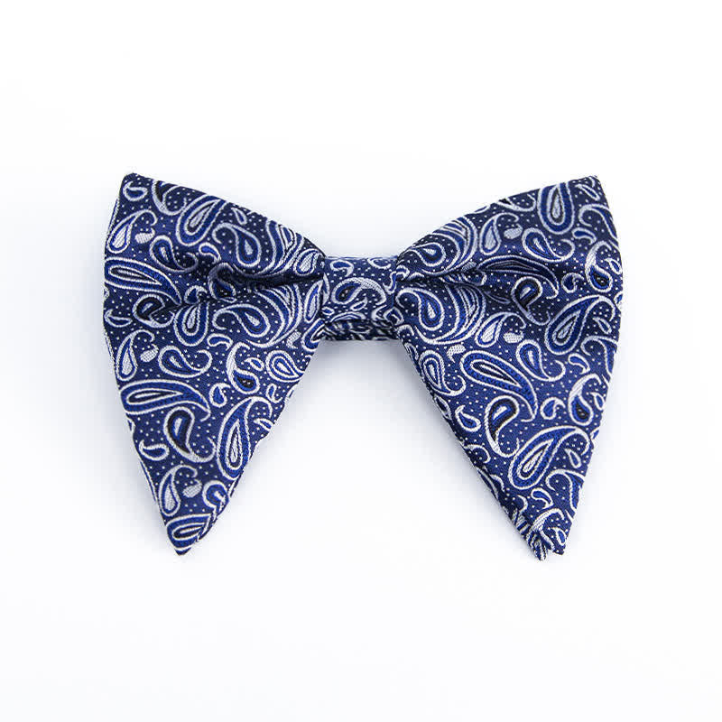 Nœud papillon surdimensionné à imprimé cachemire coloré pour homme
