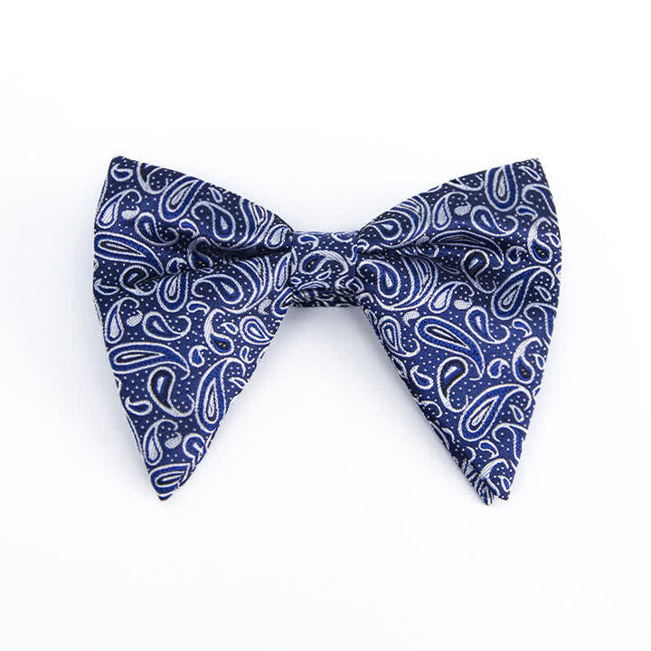 Nœud papillon surdimensionné à imprimé cachemire coloré pour homme