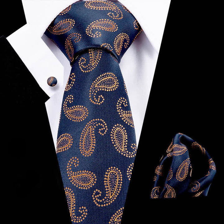 Lot de 3 cravates classiques à motif cachemire pour homme