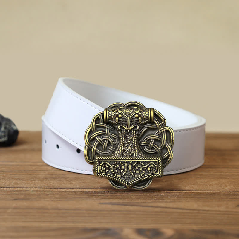 Ceinture en cuir à boucle marteau de Thor Viking DIY pour homme