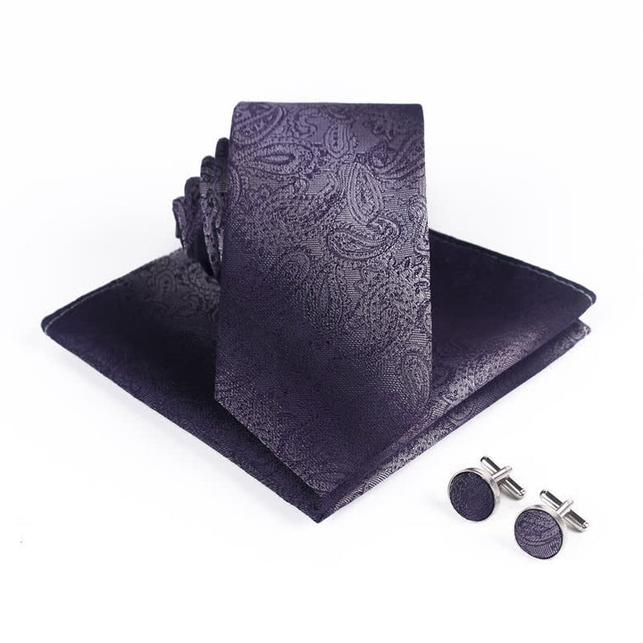 Lot de 3 cravates à motif cachemire dégradé de couleurs pour homme - Violet - image 5