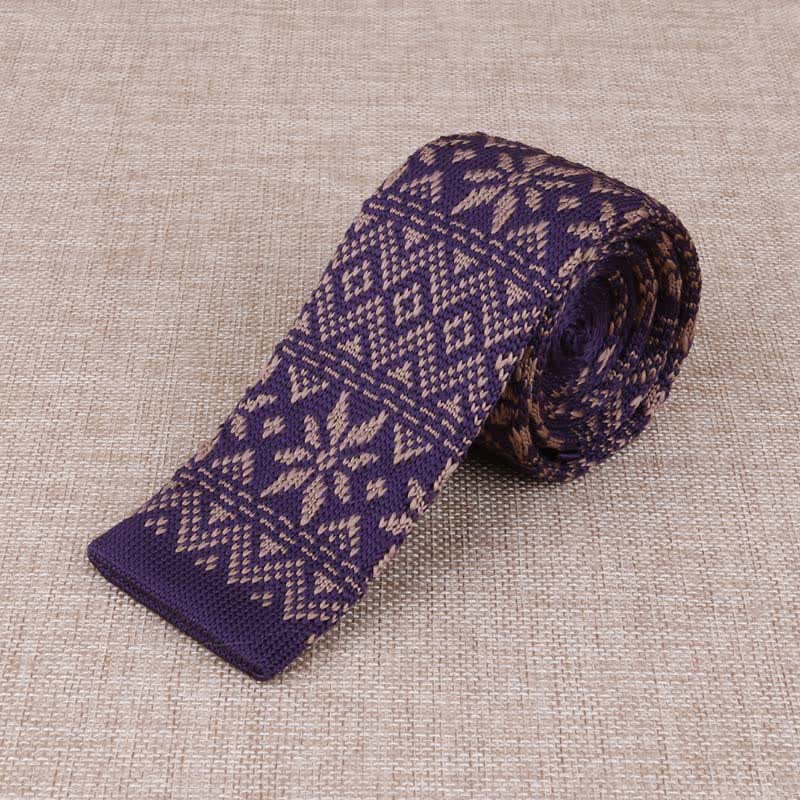 Cravate fine en tricot exotique pour homme