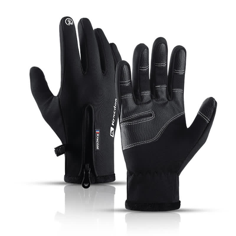 Gants tactiques à fermeture éclair et imperméables pour cyclisme en plein air