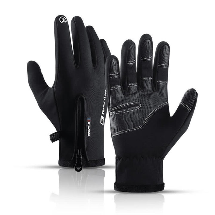 Gants tactiques à fermeture éclair et imperméables pour cyclisme en plein air