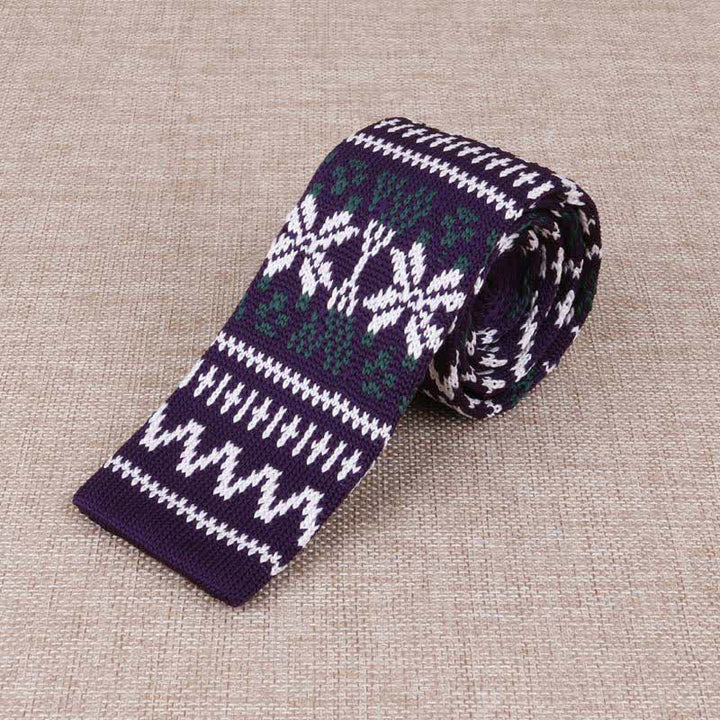 Cravate fine en tricot exotique pour homme