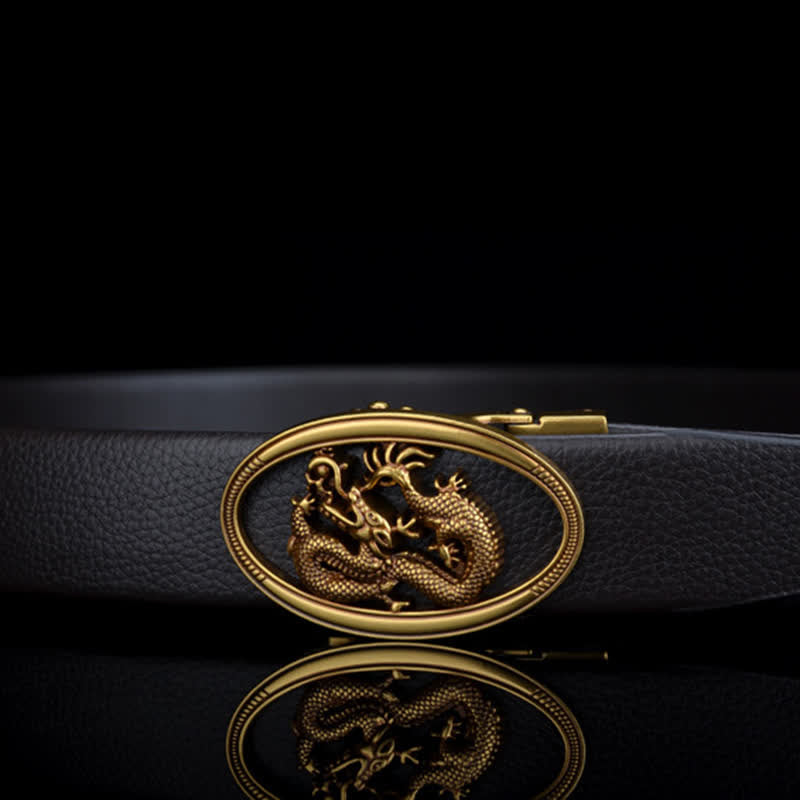 Ceinture en cuir vintage pour homme avec dragon volant