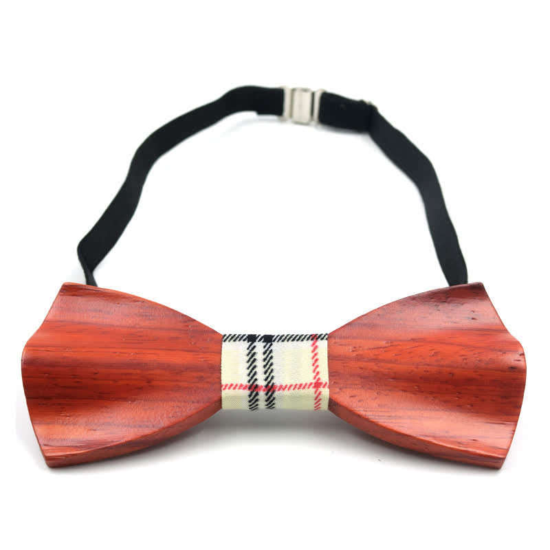 Nœud papillon en bois incurvé 3D élégant pour homme